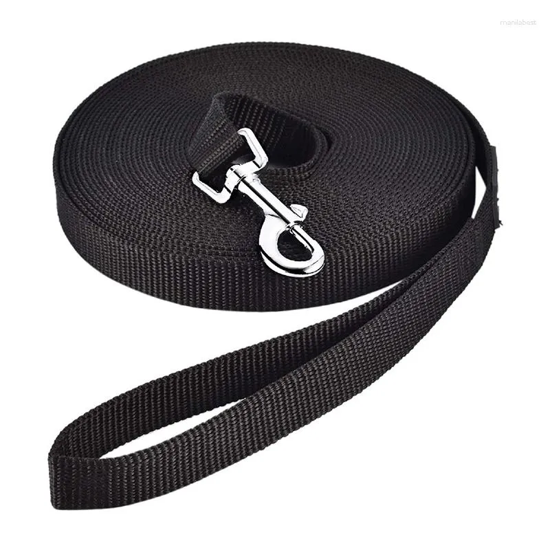 Colliers pour chiens 1.5M 1.8M 3M 4.5M 6M 10M laisse noire longue formation longe pour animaux de compagnie forte corde pour animaux de compagnie pour petit moyen grand gros chiens plomb