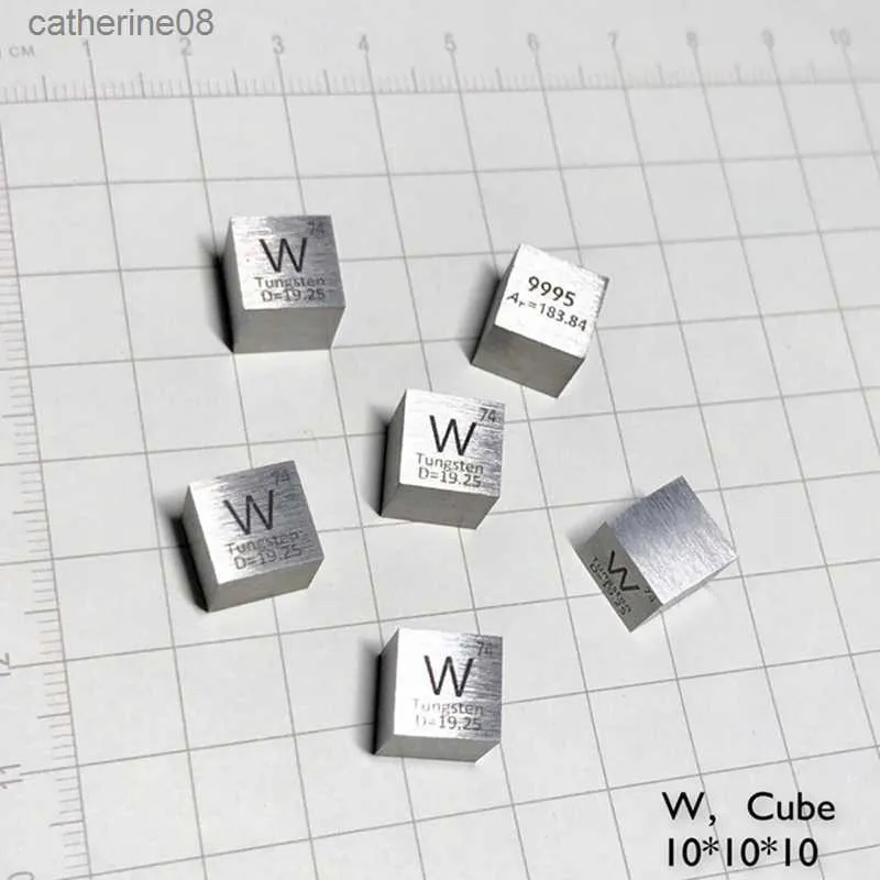 Bloco de metal de tungstênio de alta pureza 99,95% cubo de mesa periódica W cubo de tungstênio de alta densidade Hobby Display Collection 10*10*10mm L230711