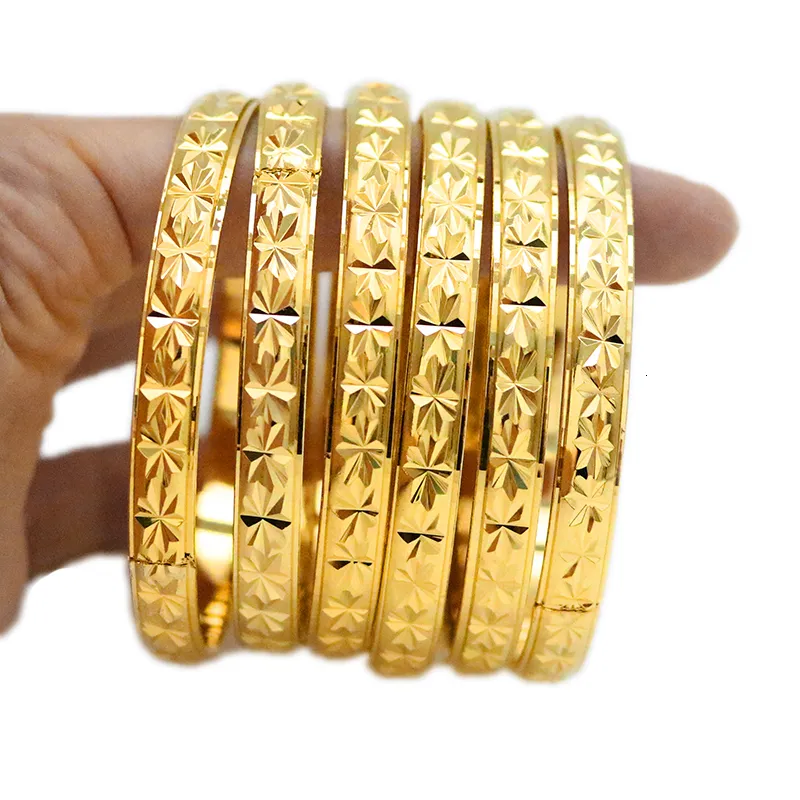 Pulseira de joias etíopes douradas 6 estações Dubai e estilo para mulheres presentes africanos 230710