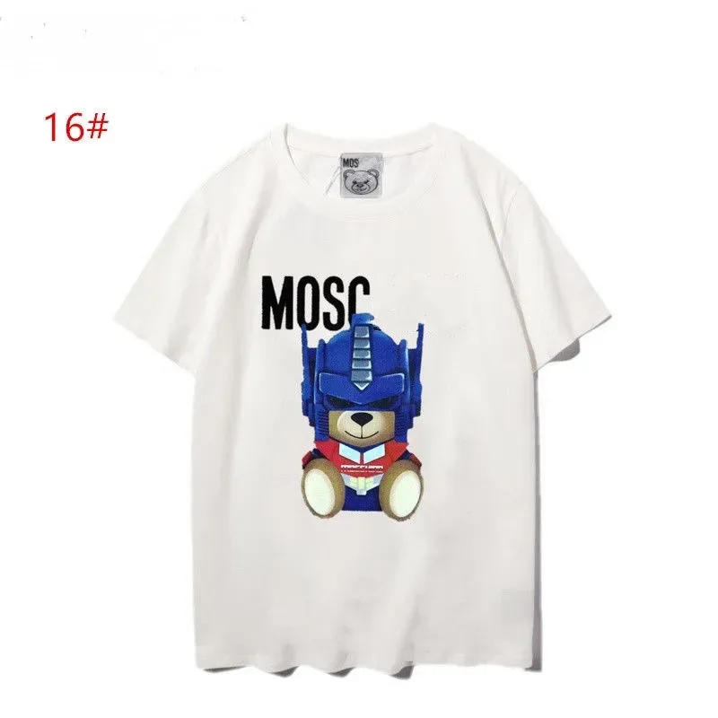 Moschino T-shirt Femme Sunmmer Femmes Hommes Designers T-shirts T-shirts Mode Lettre Impression À Manches Courtes Lady Tees Luxurys Vêtements Décontractés Tops T-shirt t31