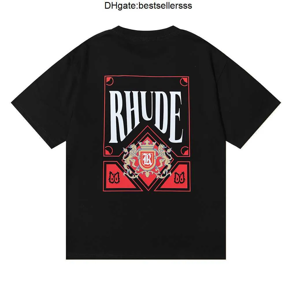 Spring Summer Rhude T Shirt Man Shirts Women Tees Skateboard oversize Men Short Sleeve T-shirt luxury Brand Men's T-shirts US SIZE S-XXL K62Z