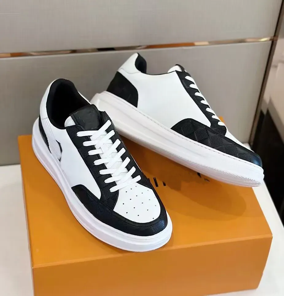 Bevety Hils Hils Sports Shatual Shoes Designer Low Top White Black Leather Rubber Sole Sneaker Comfrot Outdoor Skatboard Walking Footwear