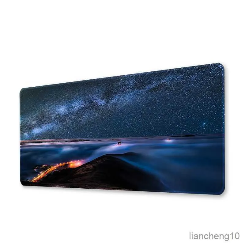 Musmattor Handled 300*600*3MM Starry Sky Space Mouse Pad Gaming Custom Home Ny Musmatta Spelmatta Mjuk halkfri dator Stationär musmatta R230711