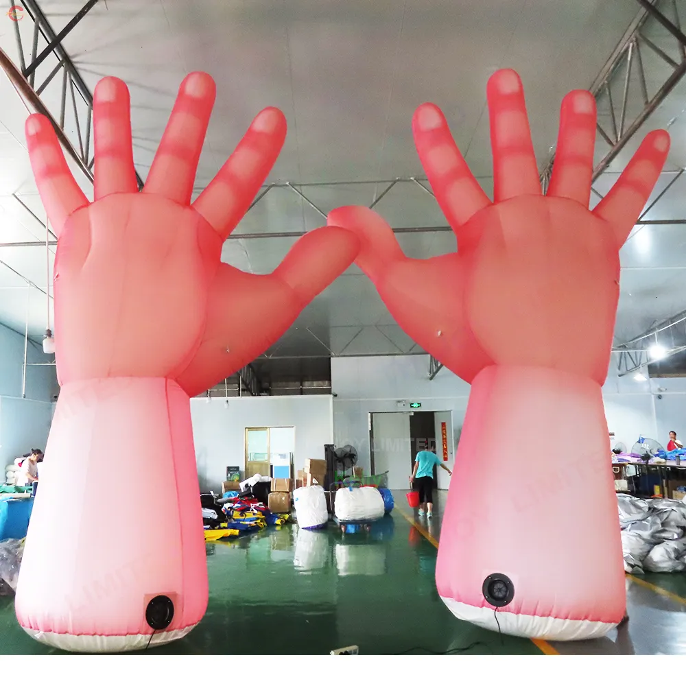 Sand Play Water Fun Outdoor Advertising Giant Inflatable Hand Model Air Balloon with Blower for Sale 230711