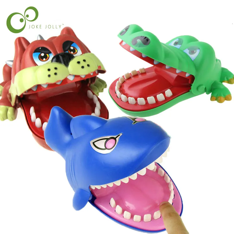 Novelty Games 1Pcs Large Dog Shark Mouth Dentist Bite Finger Game Funny Novelty Gag Toy for Kids Children Play Fun YJN 230710