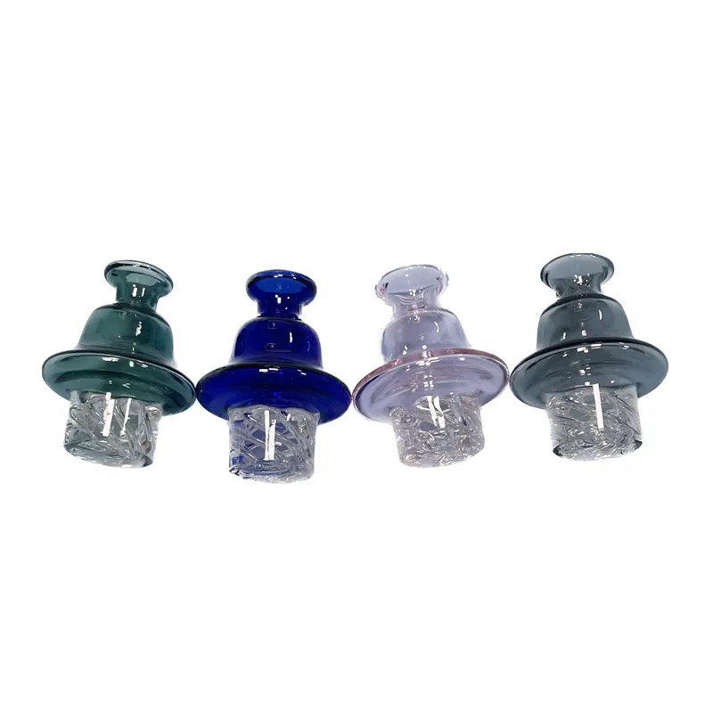 UFO Cyclone Spinner Glas Vortex Carb Cap för 25 mm Quartz Banger - Ge bort 2 Terp Slurper Pearls GRATIS