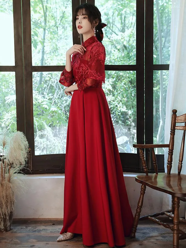 Mandarin collar evening gown hotsell
