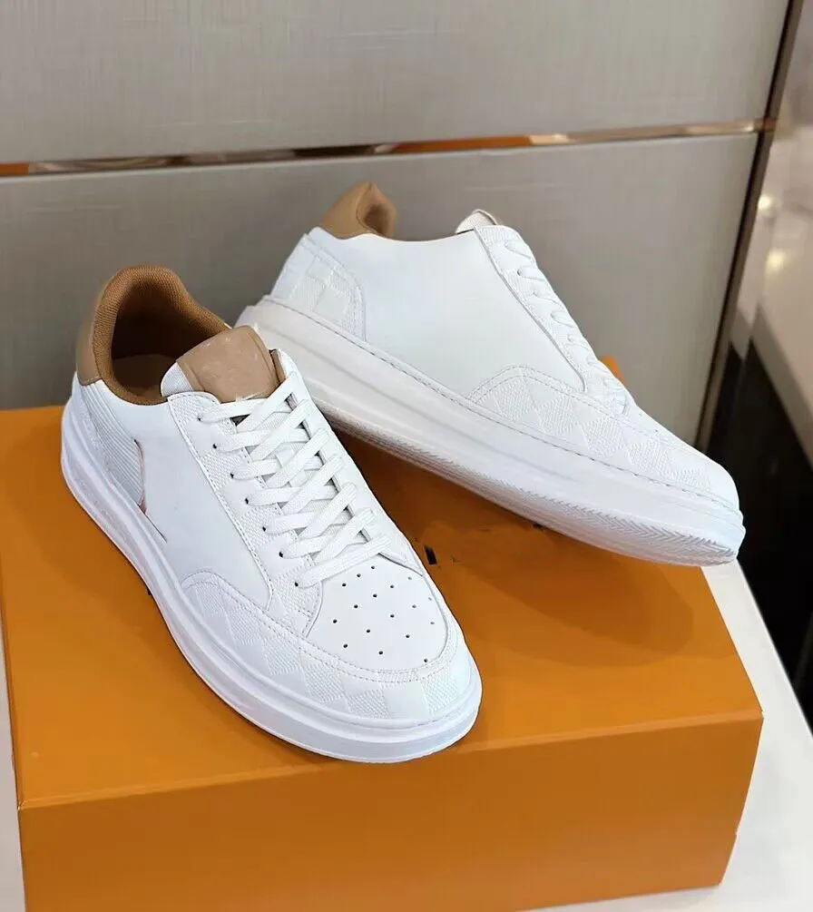 Casual-style Bevety Hils Sports Shoes Designer Low Top White Black Leather Rubber Sole Sneaker Comfrot Outdoor Skateboard Walking EU38-46