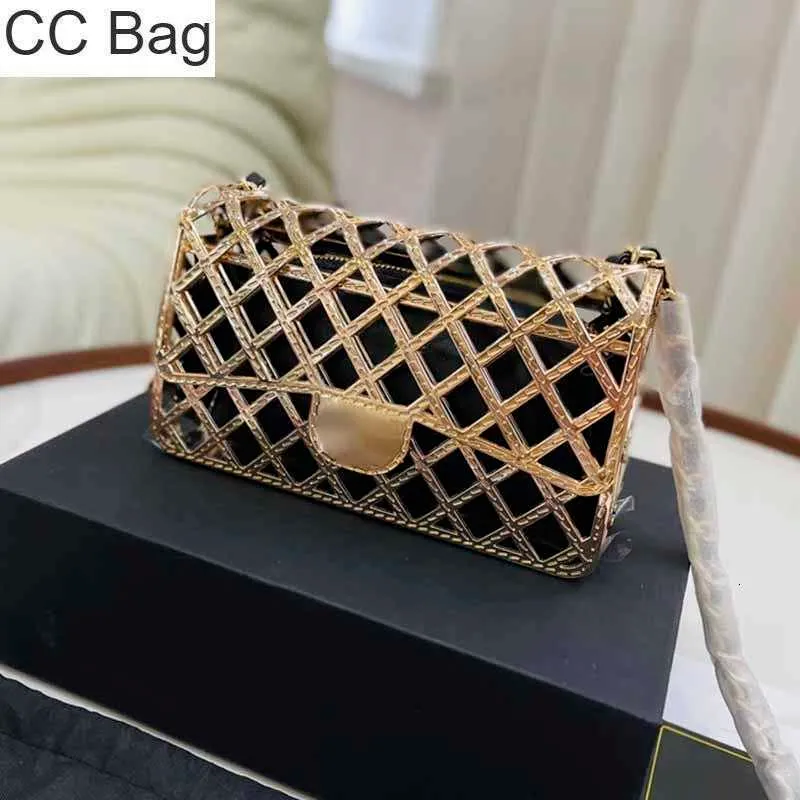 10A CC Bag Mini Flep Pırıltılı Tasarımcı Çanta Altın Metal Elmas Kapitone Kompozit Çanta Çanta Altın Tonu Zinciri Donanım Kuzu Halin Astarı Zip Fransız Çanta