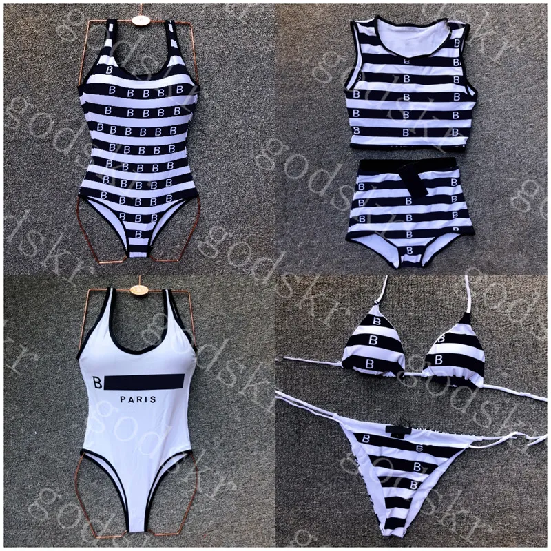 Projektowanie damskich strojów kąpielowych w paski w paski w paski Bikini Panie One Piece Swimsuit Outdoor Summer Split Swimsuits Wiele stylów