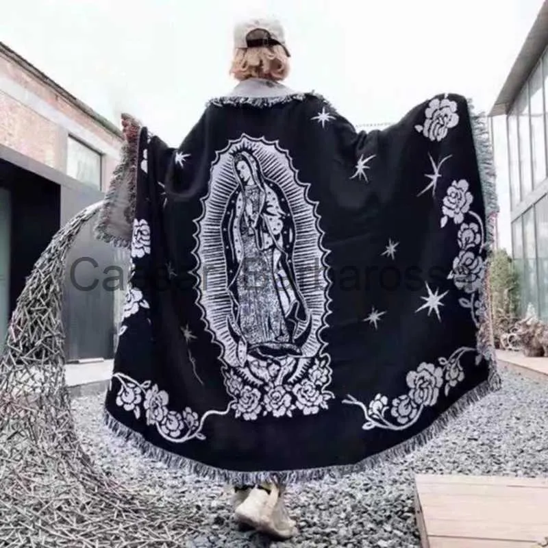 Virgin Mary Maria Embroidered Blankets Red And Black Virgin Mary Maria Embroidered Blankets Red And Black