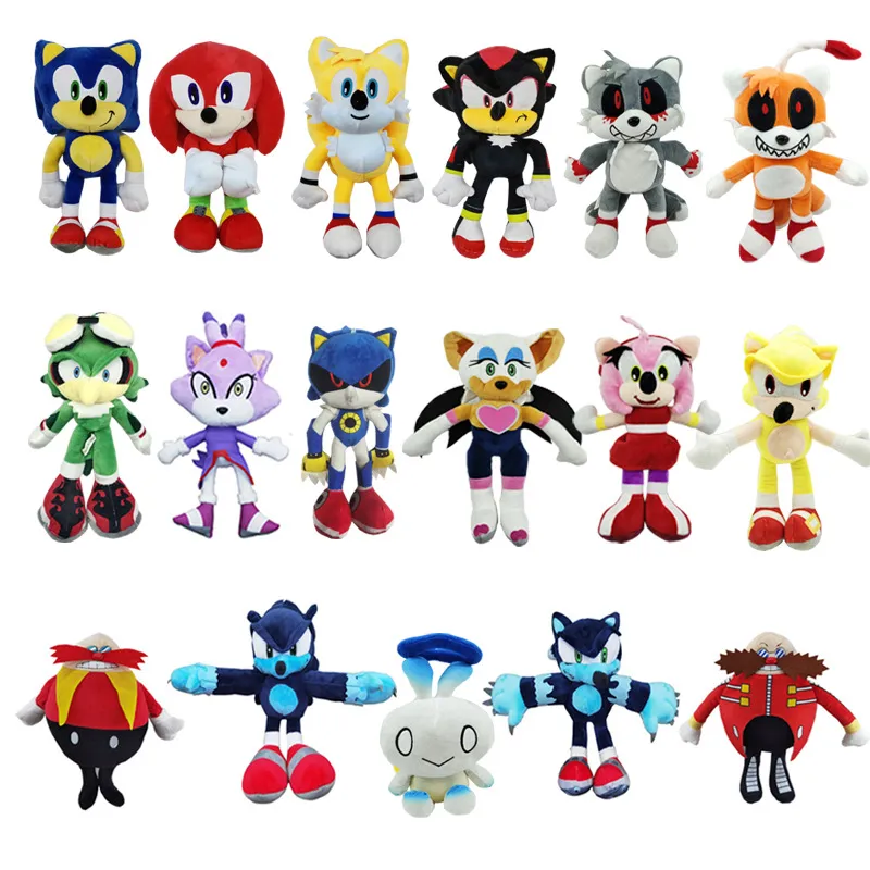 2023 Bonecas de pelúcia 28cm Brinquedo de pelúcia supersônico Sonic Mouse Sonic Hedgehog estilos especiais 111