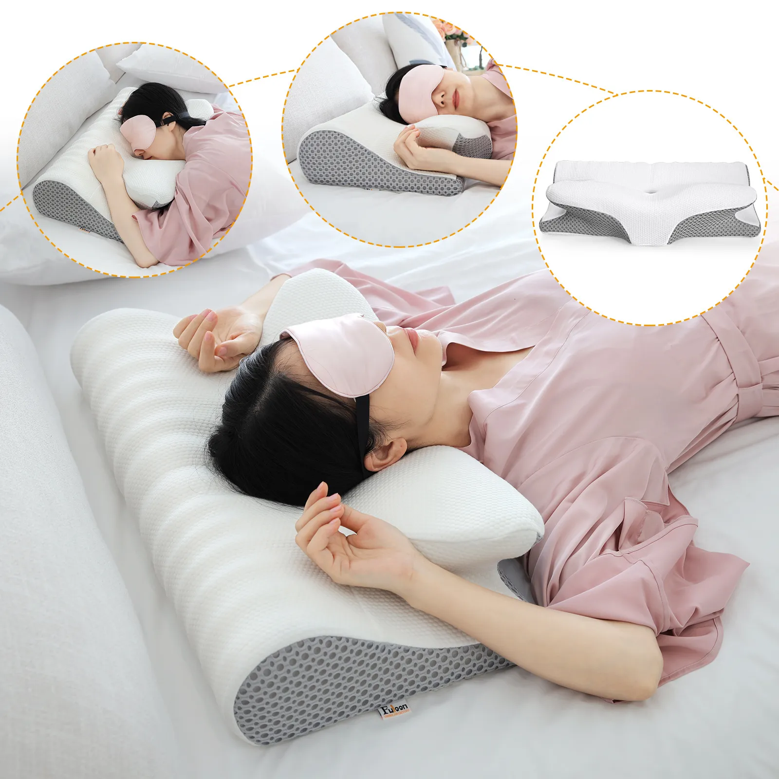 Almohada Viscoelástica Almohadilla Cervical De Viaje Almohadas