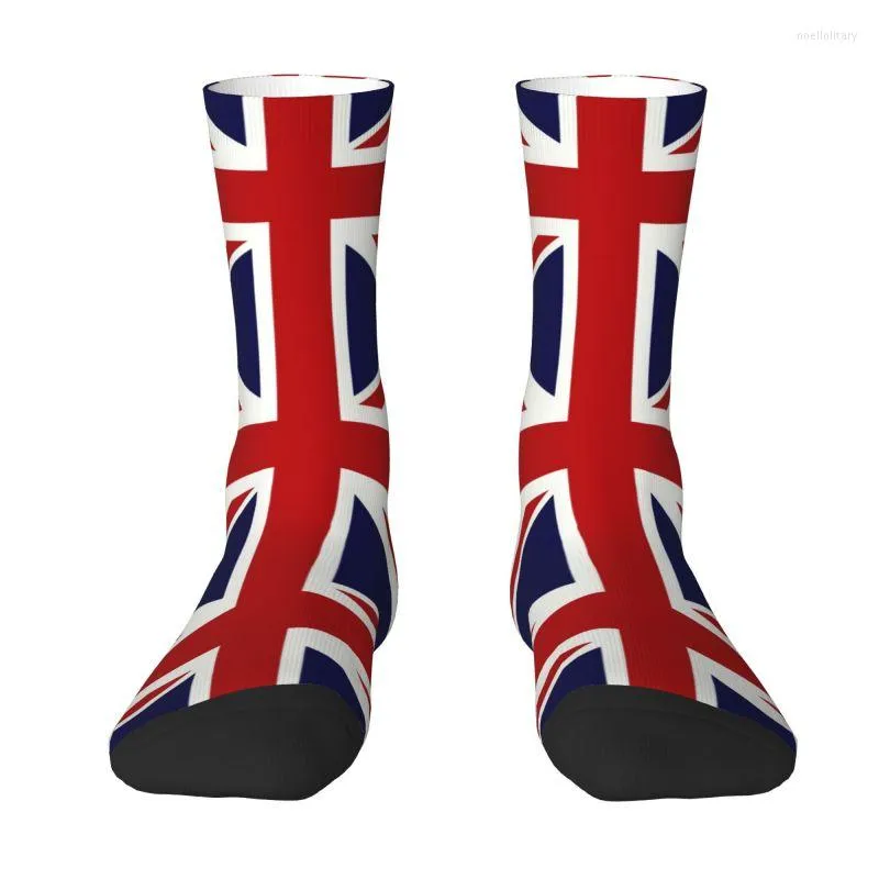 Chaussettes pour hommes Union Jack Drapeau du Royaume-Uni Hommes Femmes Crew Unisexe Cool Impression 3D Robe