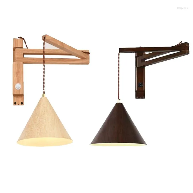 Wandleuchte, modern, faltbar, Holz, Metall, Retro-Licht, LED-Wandlampen, Wohnzimmer, Nachttisch, Schlafzimmer, Innenbereich, Lesebeleuchtung, Heimdekoration, E27