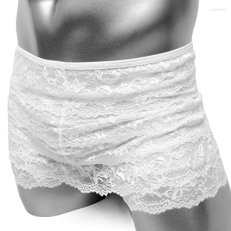 Sexy Lace Frilly Ruffle Boxer Mens Lace Panties For Gay Men Sissy Boxers,  Dance Bloomers & Shorts From Perkyytrade, $15.36