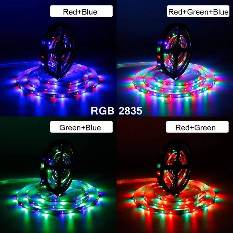 1M USB LED Strip Lights RGB IR Control Decoration Decoration غرفة المعيشة 2835 الإضاءة الشريط الإضاءة للديكور المنزلي التلفزيون الإضاءة الخلفية D2.5