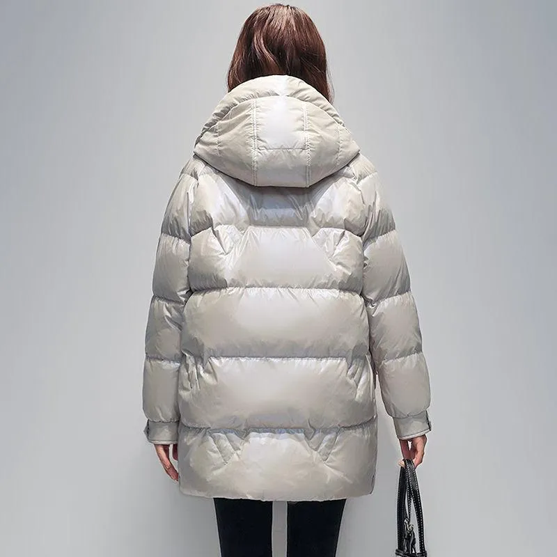 Broek Nieuwe 2023 Parka Vrouwen Winter Dons Katoenen Jas Jas Dames Lange Capuchon Uitloper Parka Dikke Katoenen Gewatteerde Vrouwelijke Overjas tops