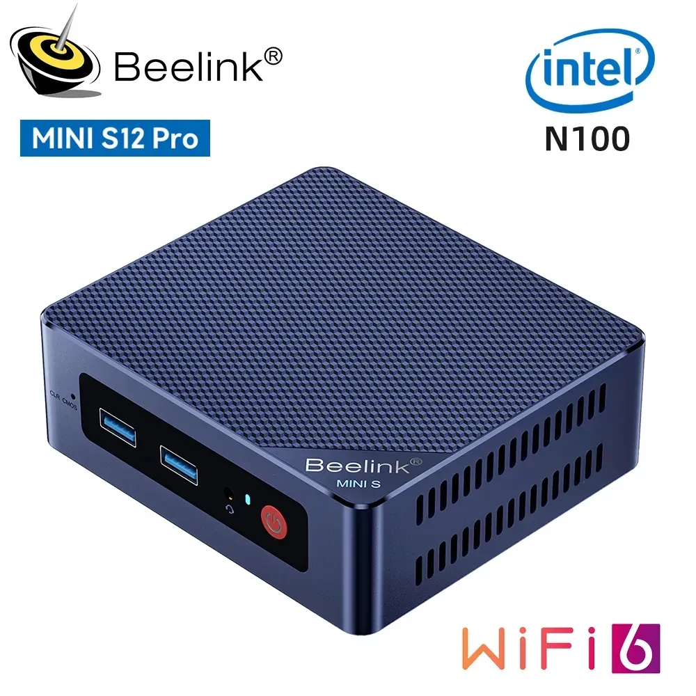 Beelink Mini S12 Pro Win 11 Gamer Mini PC Intel 12. generacji N100 DDR4 16GB 500GB SSD 2.4G5G podwójny Wifi BT5.2 1000M LAN NVME