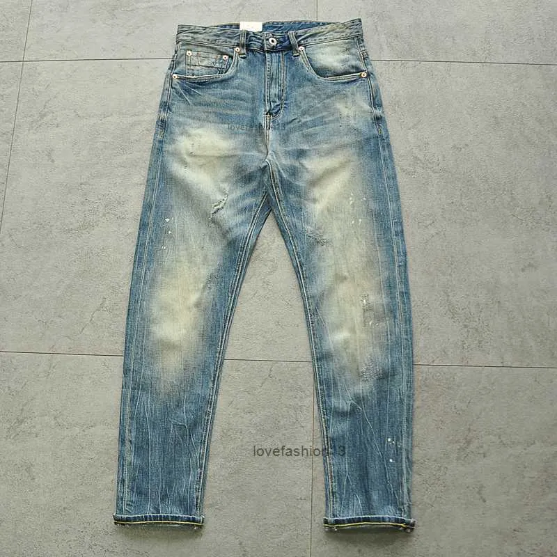 Vintage Amikaki Splashed Paint Denim Jeans Pant With Elastic Fit And ...