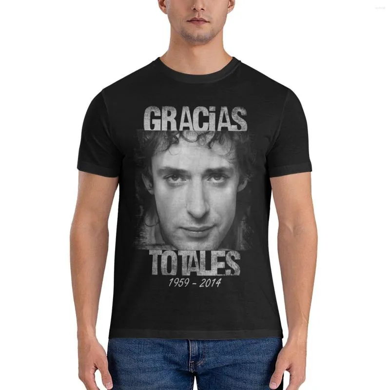 Męskie podkoszulki Gustavo Cerati Gracias Totales graficzny T-Shirt czarny T Shirt ponadgabarytowe męskie koszule Plus rozmiar