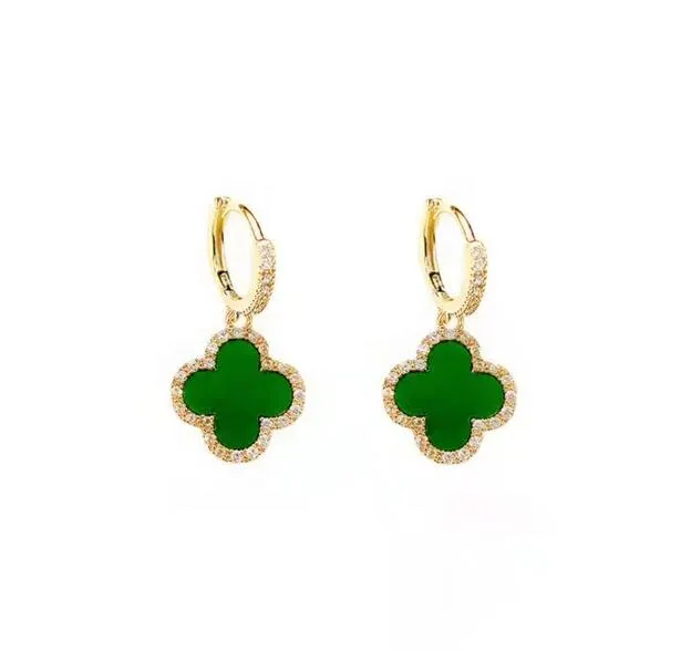 Designer Earrings Four-leaf Clover Earring for Women Senior Classic Small Fragrant Wind Earrings New Clover Ear Ring 18k earrings designer for women