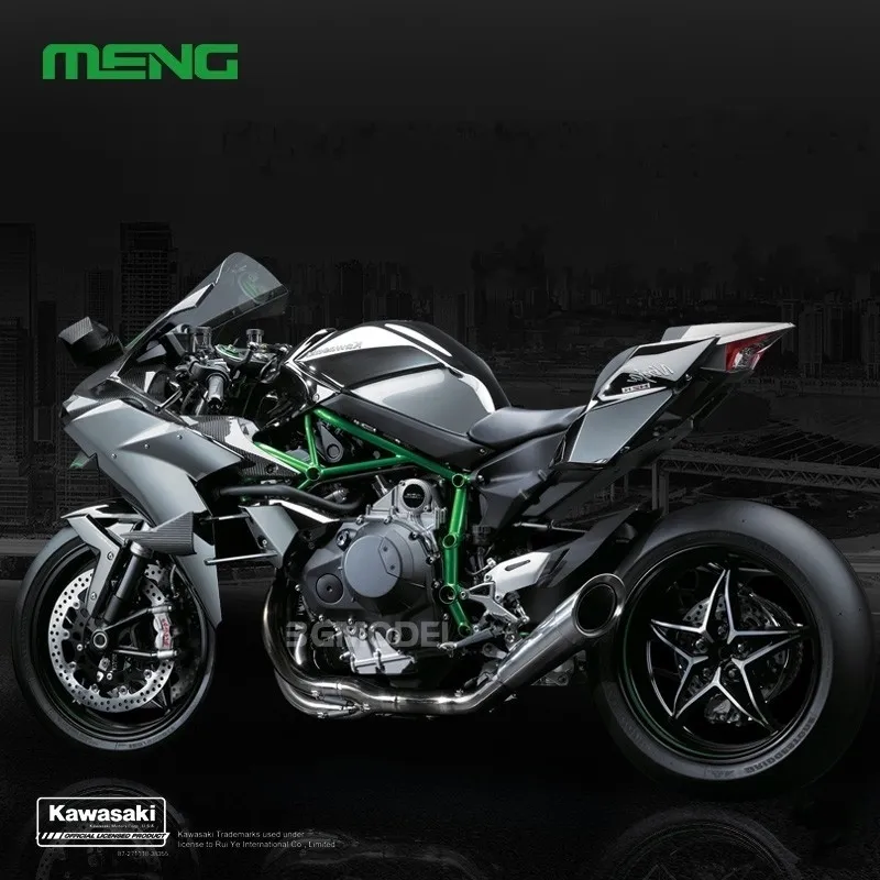 Diecast Model Meng MT 001S 1/9 Kit di montaggio moto Ninja Kit di costruzione statica per adulti Collezione hobby fai da te 230710