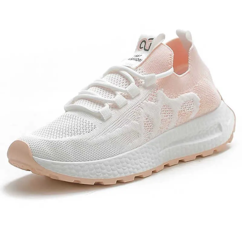 Scarpe da ginnastica da donna alla moda Scarpe da ginnastica sportive da donna traspiranti Scarpe da corsa casual rosa nero grigio