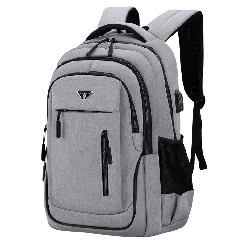Schultaschen Männer USB-Aufladung Laptop-Rucksack 18-Zoll-Multifunktions-High-College-Student Männliche Reise-Business-Tasche Pack 230710