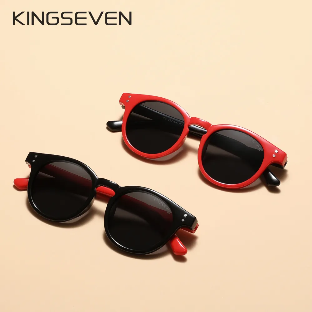 Óculos de sol KINGSEVEN Redondo Polarizado Óculos de Sol Infantil Óculos de Sol Moda Meninos Meninas Óculos Óculos UV400 230710