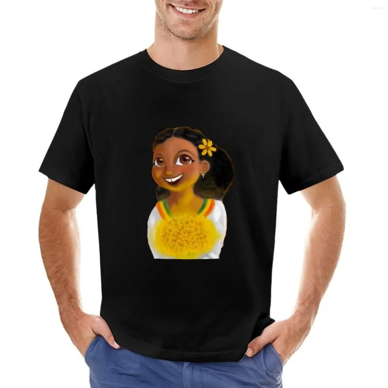 Polos herr etiopiskt år||????? T-shirt Blank T-shirts Kawaii Kläder Anime Män Grafiska T-shirts Pack