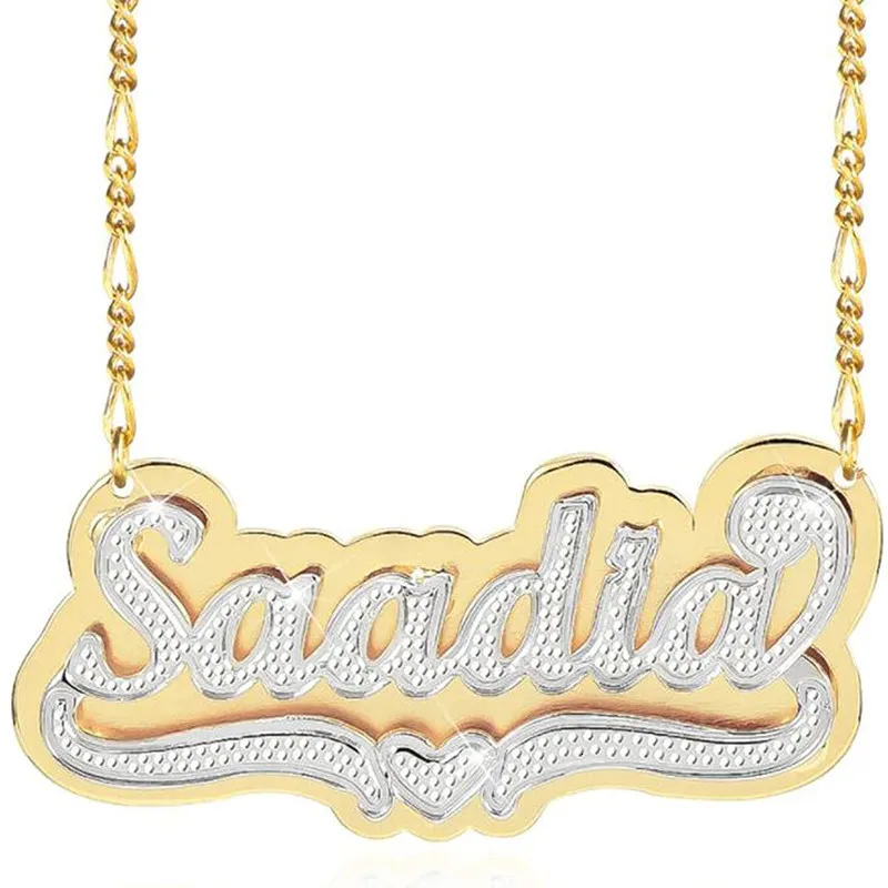 Pendant Necklaces Personalized Name Necklace With Heart Shaped