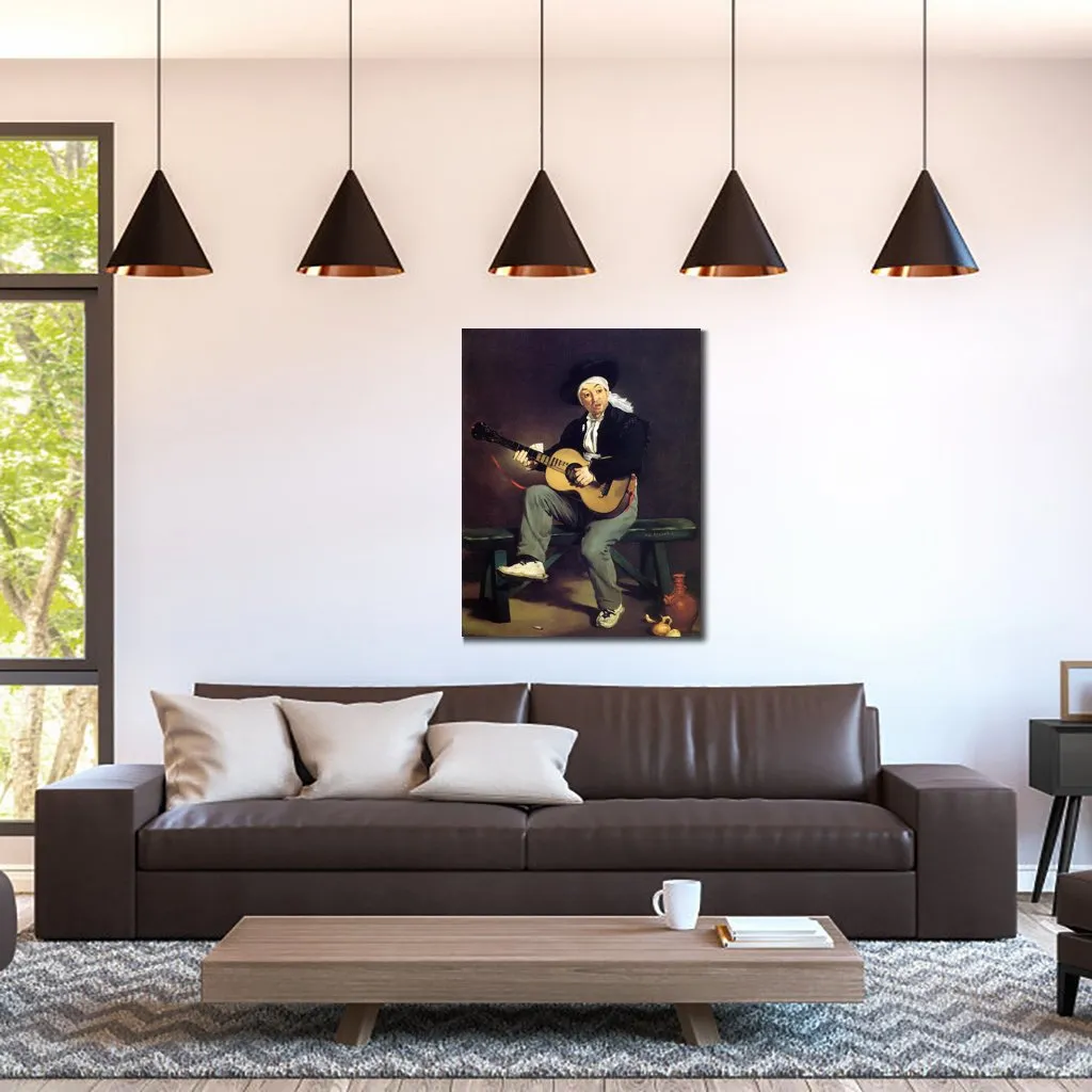 Figure toile Art femmes le chanteur espagnol Edouard Manet peintures à la main moderne œuvre maison décor