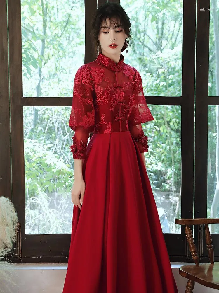 Chinese collar gown hotsell