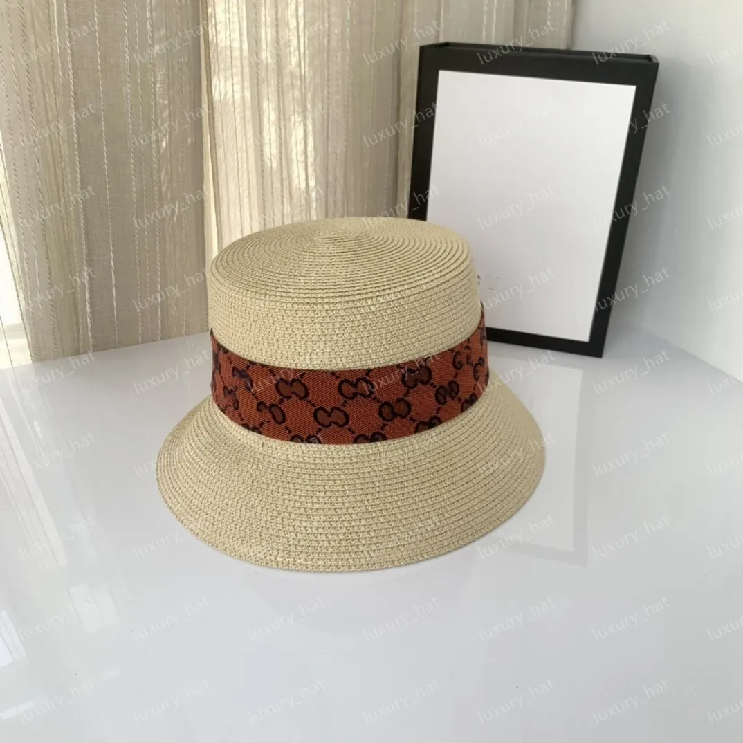 Summer Designer Milan Straw Hat Luxury Wide Brim Bucket Hat For
