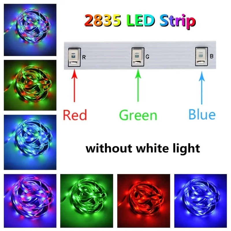 1M USB LED Strip Lights RGB IR Control Decoration Decoration غرفة المعيشة 2835 الإضاءة الشريط الإضاءة للديكور المنزلي التلفزيون الإضاءة الخلفية D2.5