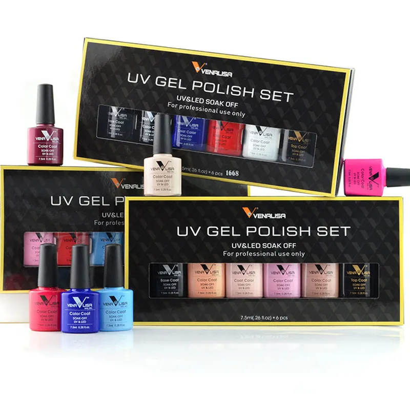 Nagellak Set van 6 Stuks VENALISA Nagellak 7.5ml Soak Off Gel Lak LED UV Gel Polish Kleurrijke Manicure Nail Gel Polish 230711