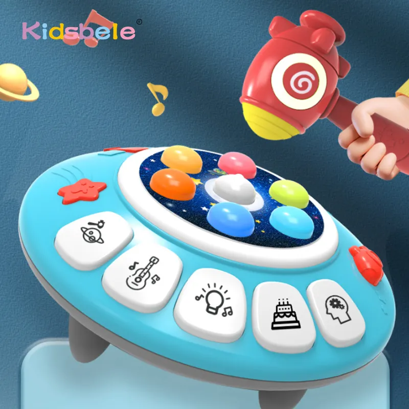 베이비 음악 사운드 장난감 whac a Mole Knocking Musical Interactive Toy Toddler 다중 기능 초기 교육 게임 어린이 230711