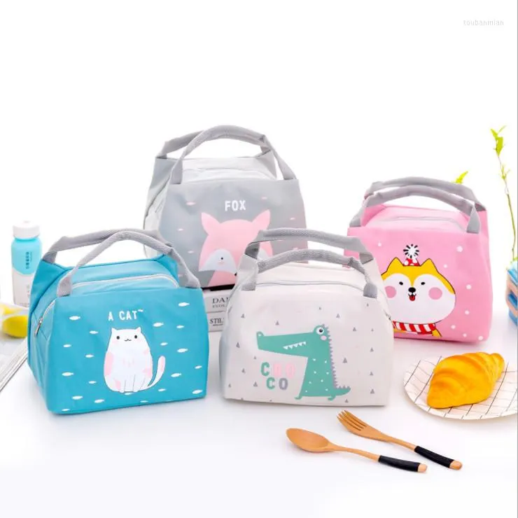 Sacs de rangement 2023 mignon dessin animé Bento boîte sac petite pochette isotherme pour enfants enfant école déjeuner conteneur sac à main livraison gratuite