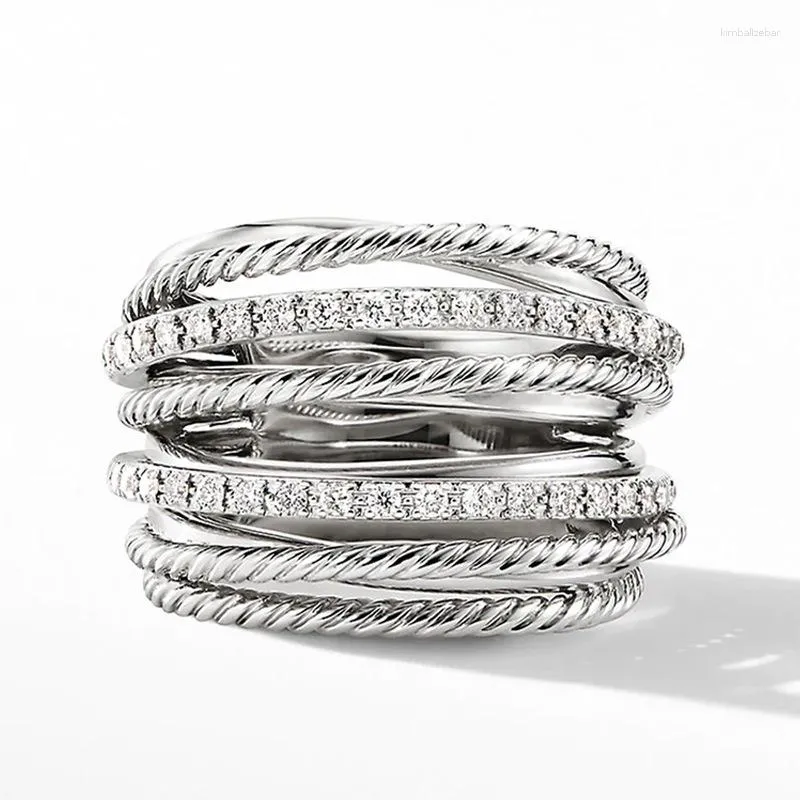 Уважаемые кольца роскошные женщины маленькие белые кольцо циркона украшения серебряный цвет для женщин очарование пара черное обручание стразы