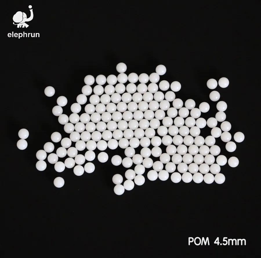 4,5 mm Delrin (POM) Plastikowe stałe kulki do elementów zaworów, łożysk, aplikacji gaz/woda