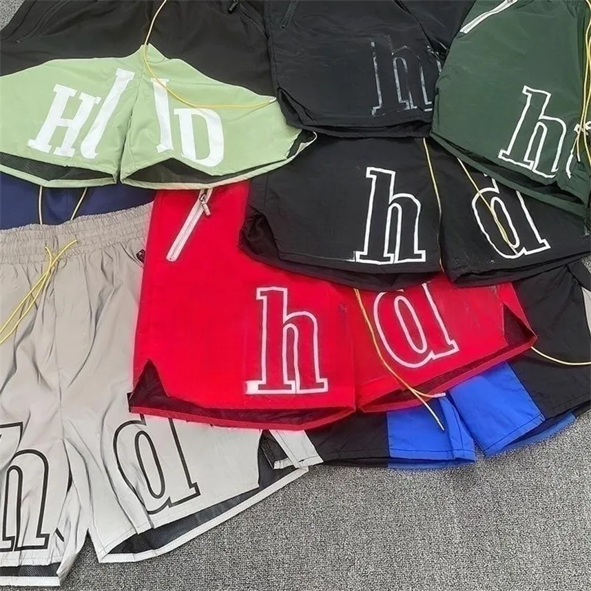 RH Shorts für Herren, kurze Designer-Shorts für Herren, Sommer-Shorts, modische, aktive Strandhose, hochwertige Streetwear, rot, blau, schwarz, lila, Hose für Herren, kurze Designer-Shorts für Herren, Größe: S-XL