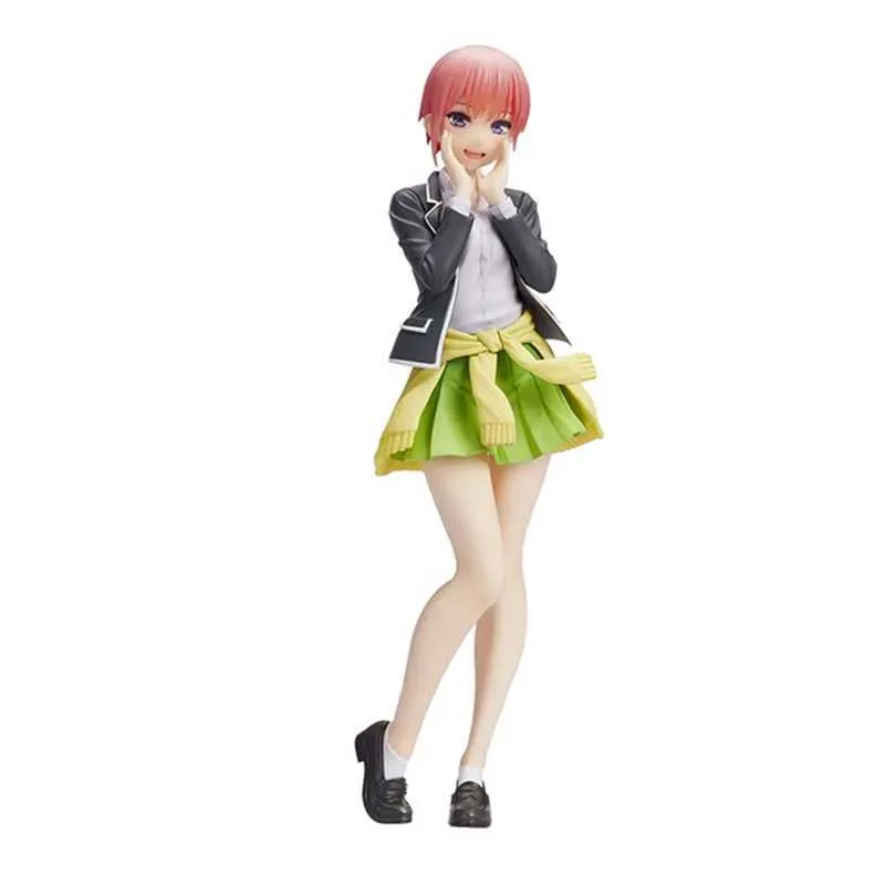 Action Toy Figures 20cm anime figur Vital School Uniform de kvintessentiella kvintuplets Yotsuba -modelldockor Toy Gift