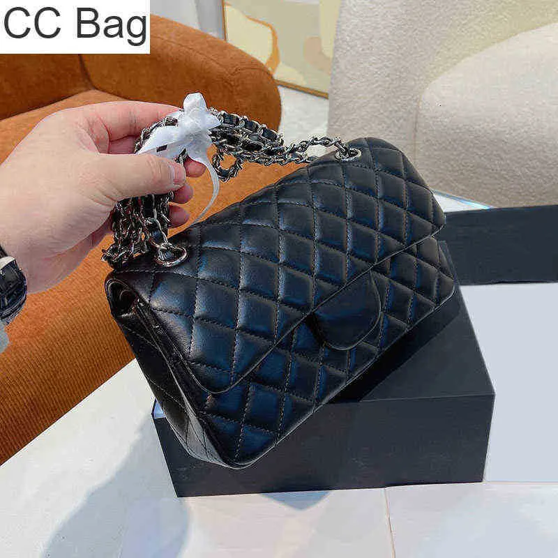 CC Bag Shopping Bags 2022ss Feminino Lambskin Double Flap Gold/silver Metal Hardware Matelasse Chain Crossbody Shoulder Purse Outdoor Designer