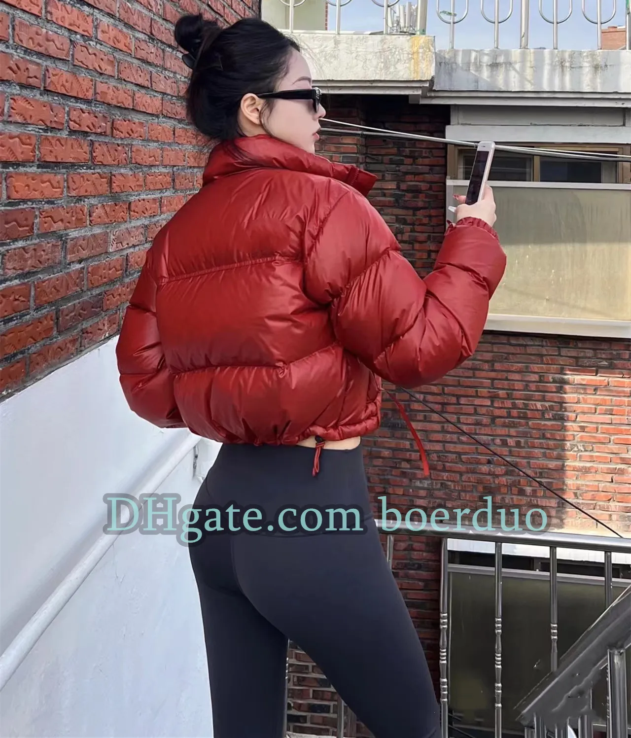 Jaqueta feminina casaco parka jaquetas curtas moda casacos estilo slim-fitting meia-calça senhoras quentes agasalhos inverno preto puffer 312T