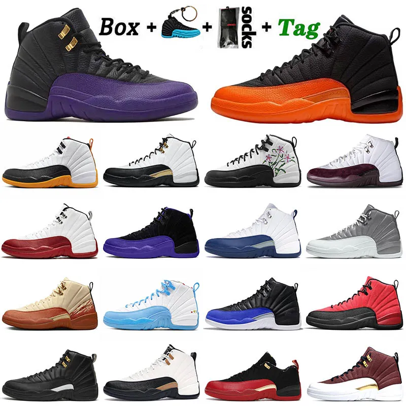 Jumpman 12 Men Basketball Shoes Eastside Golf 12s kyrie Playoffs Royalty Black Taxi Stealth Reverse Flu Game Dark Concord Field Purple qinmin123 Mens Sport Sneakers