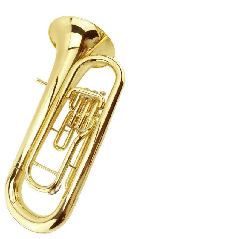 High quality Bb B flat triplet euphonium MAS-308 band instrument with hard case, mouthpiece, cloth and gloves