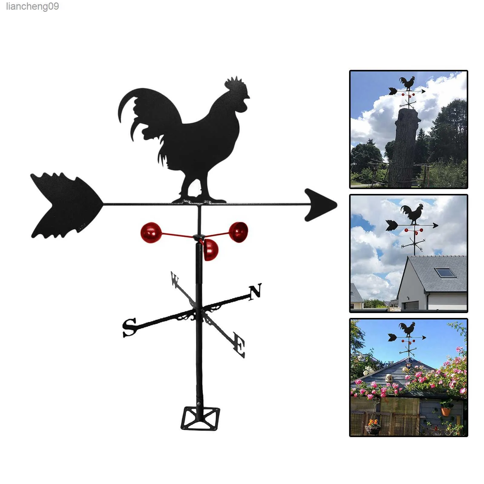 Farm Iron Home Haanvormige Windwijzer Windrichting Indicator Yard Daken Meetinstrument L230620