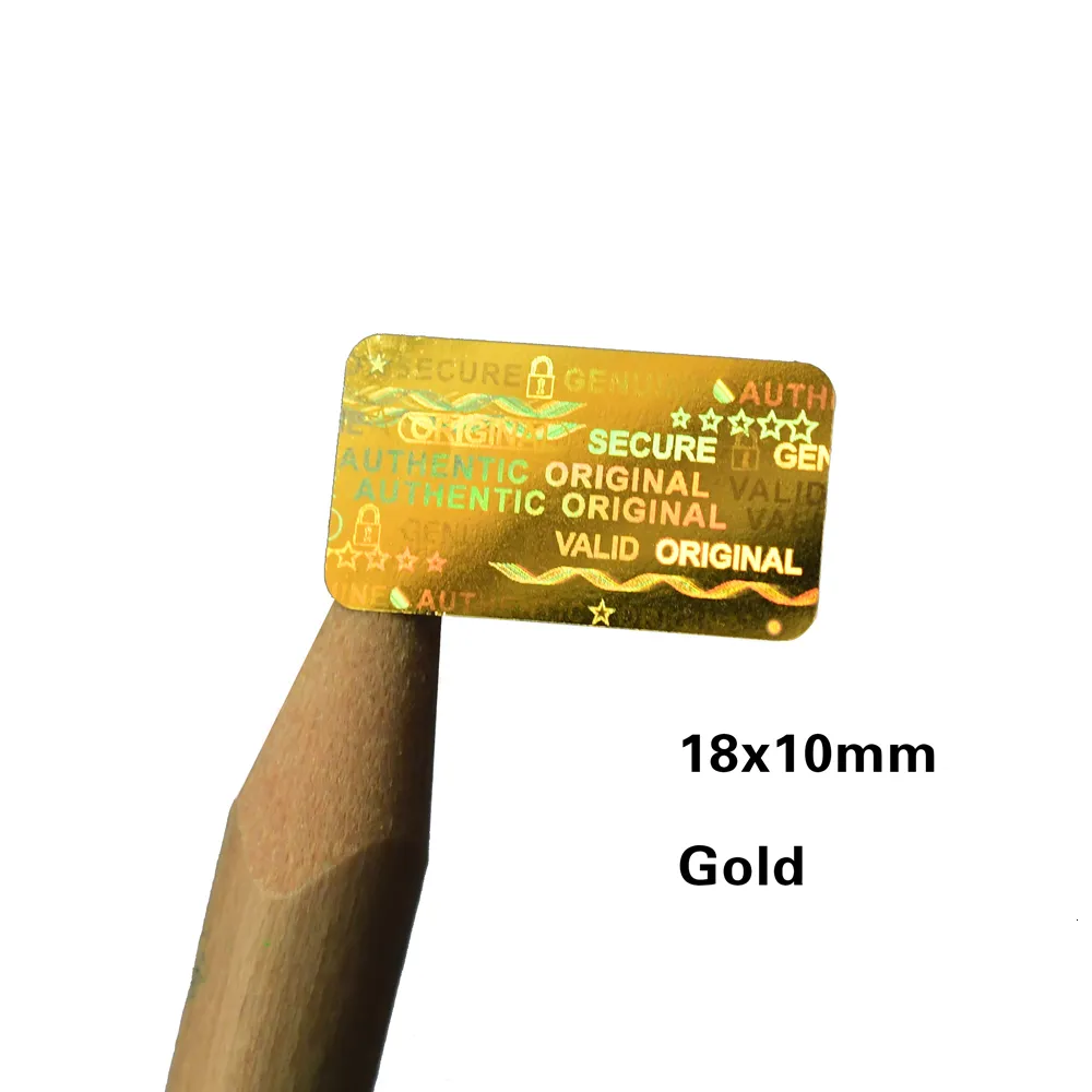 Security Hologram Stickers Authentic Adhesive Labels 10x25/20/18mm ...