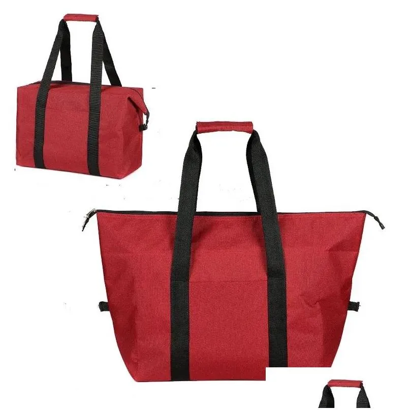 Sacs de rangement Sac isotherme pliant Grande capacité Ice Pack Outdoor Portable Feuille d'aluminium Fresh-Kee Pique-nique Mtifunctional Shop Drop Deli Dh7Kt